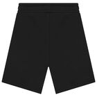 Boys Black Logo Shorts, 2, hi-res