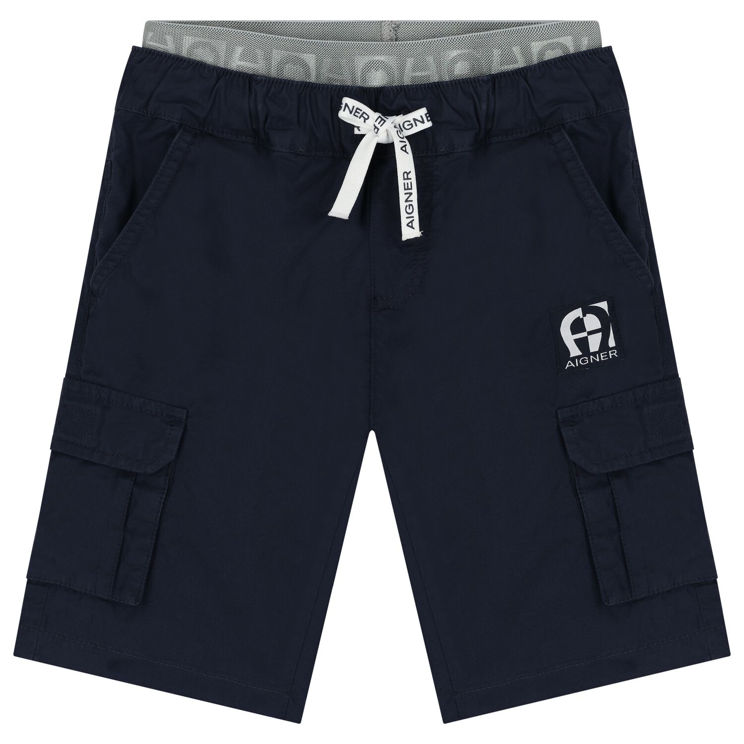 Boys Navy Blue Logo Shorts, 2, hi-res image number null