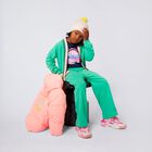 Girls Navy Blue Car Logo Sleeve Top, 1, hi-res