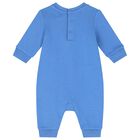 Baby Boys Blue Polo Bear Romper, 1, hi-res