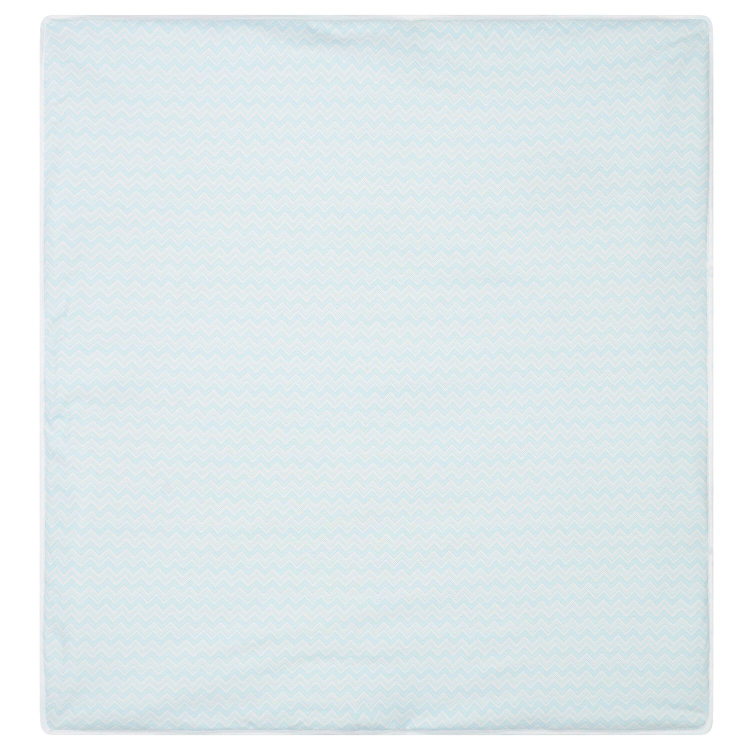 Baby Boys Blue & White Zig Zag Logo Blanket, 1, hi-res