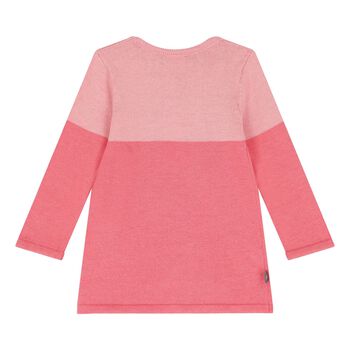 Younger Girls Pink Knitted Dress