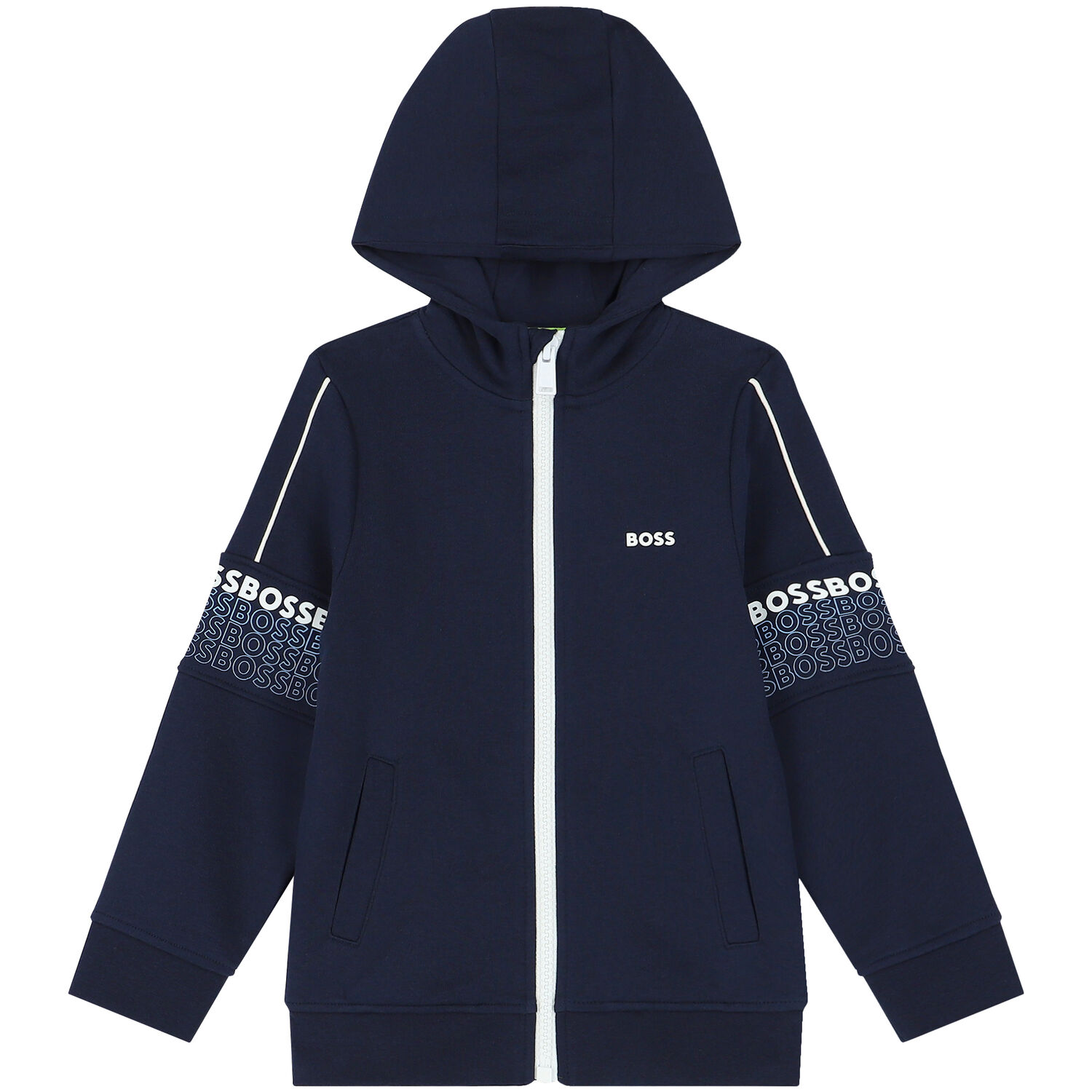 Boys Navy Logo Shorts Set, 1, hi-res