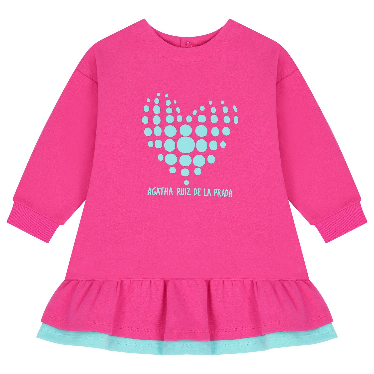 Girls Pink Heart Logo Dress Set, 1, hi-res image number null