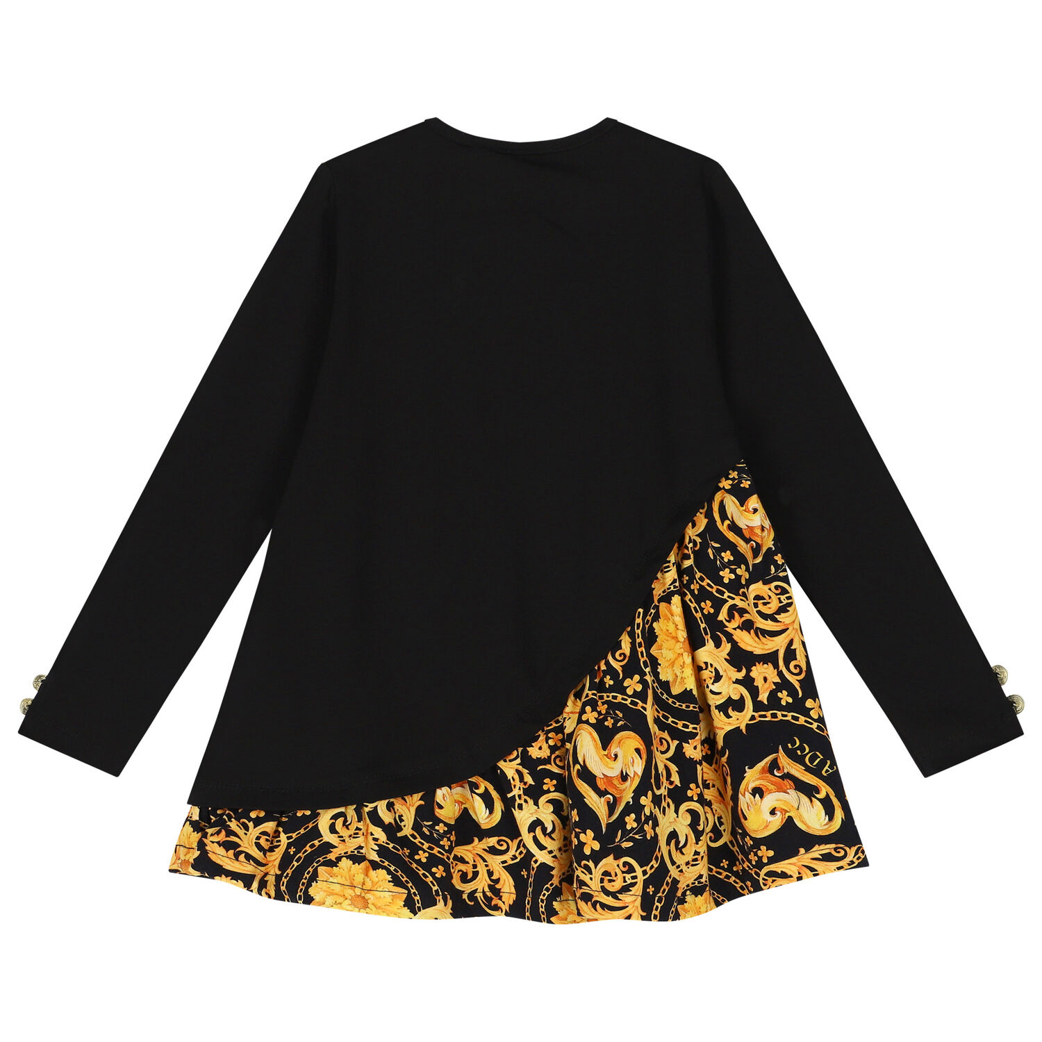 Girls Black & Gold Leggings Set, 1, hi-res