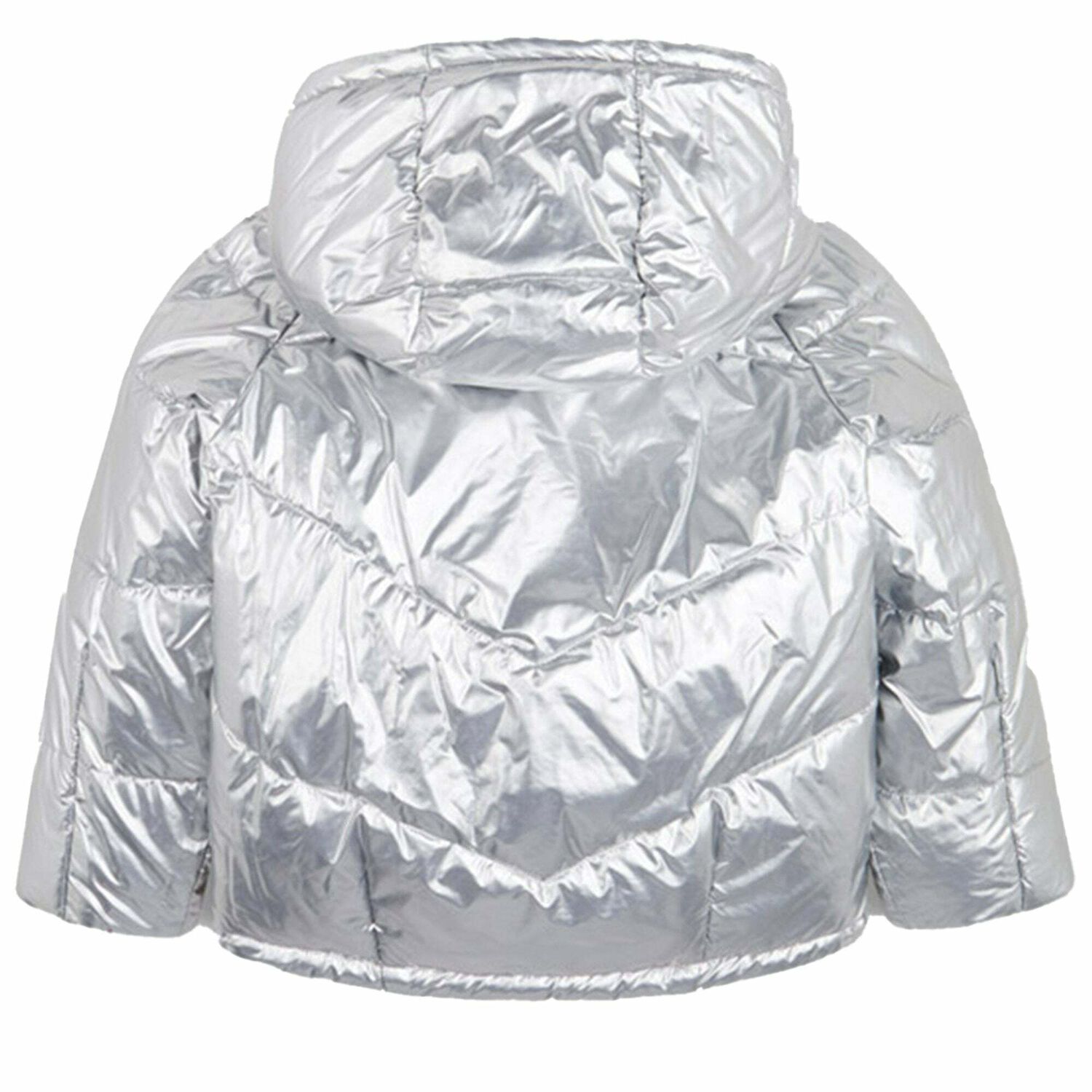 Girls Silver & Pink Reversible Jacket, 1, hi-res
