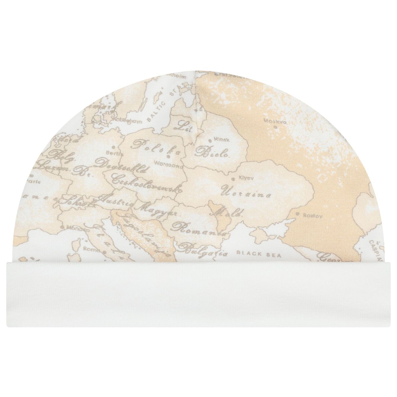 White & Beige Geo Map Babygrow Gift Set , 1, hi-res