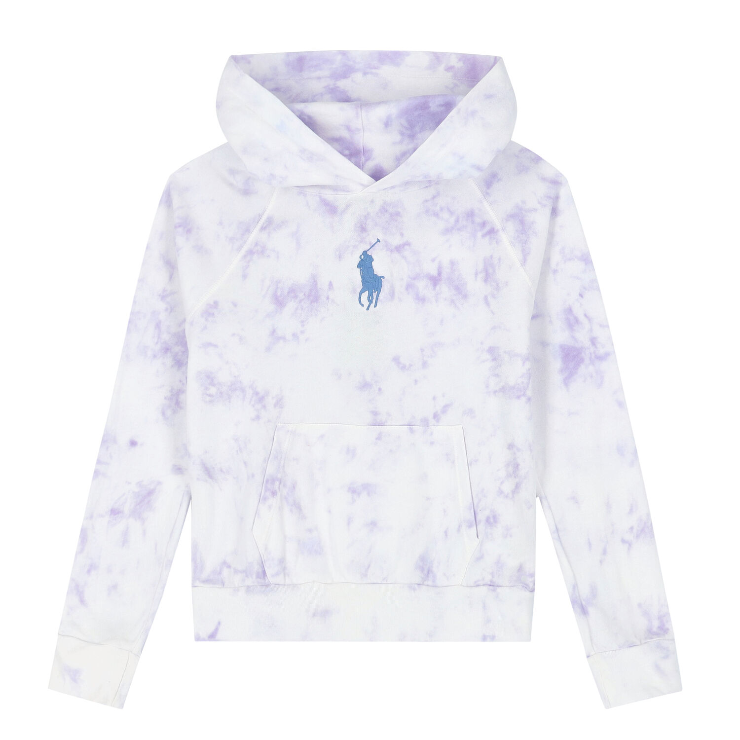 Girls Purple Tie Dye Logo Hooded Top, 1, hi-res