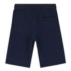 Boys Navy Blue Logo Shorts, 2, hi-res