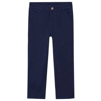 Boys Navy Blue Chino Trousers