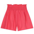Girls Red Ruffled Shorts Set, 1, hi-res