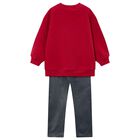 Girls Red & Grey Bag Leggings Set, 2, hi-res