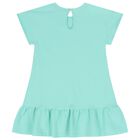 Girls Aqua Flower Bag Dress, 1, hi-res