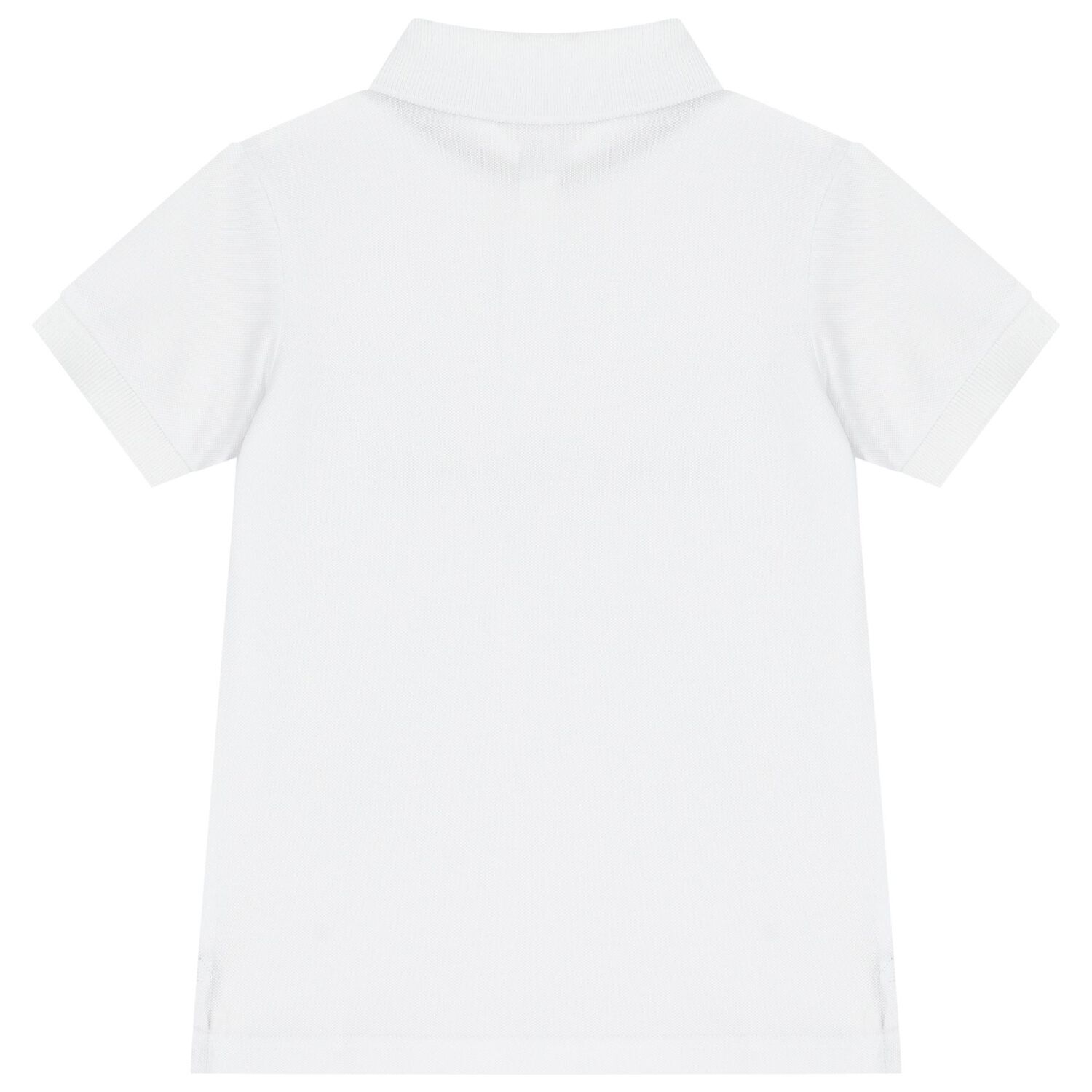 Boys White Logo Polo Shirt, 3, hi-res image number null