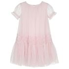 Girls Pink Embellished Tulle Dress, 1, hi-res