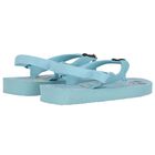 Younger Boys Blue Disney Logo Flip Flops, 4, hi-res