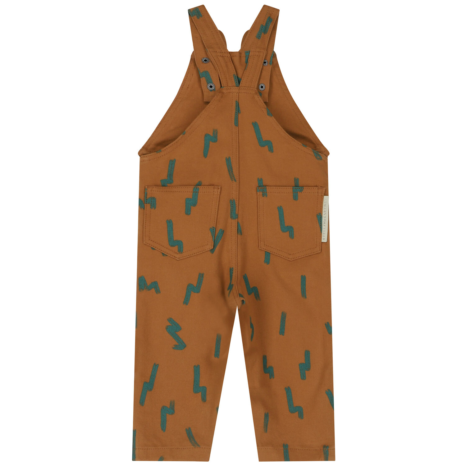 Younger Boys Brown Bear Dungaree, 1, hi-res