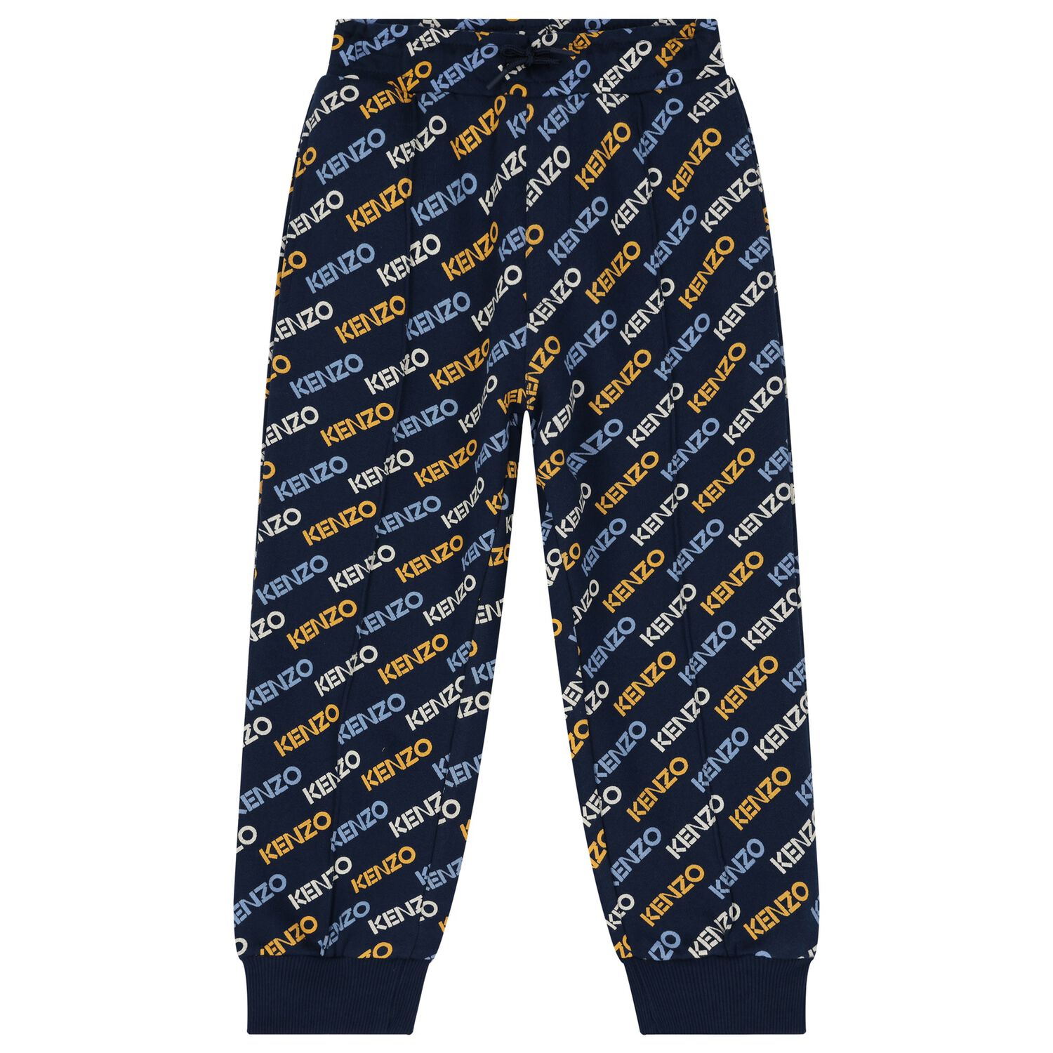 Boys Navy Blue Logo Joggers, 1, hi-res