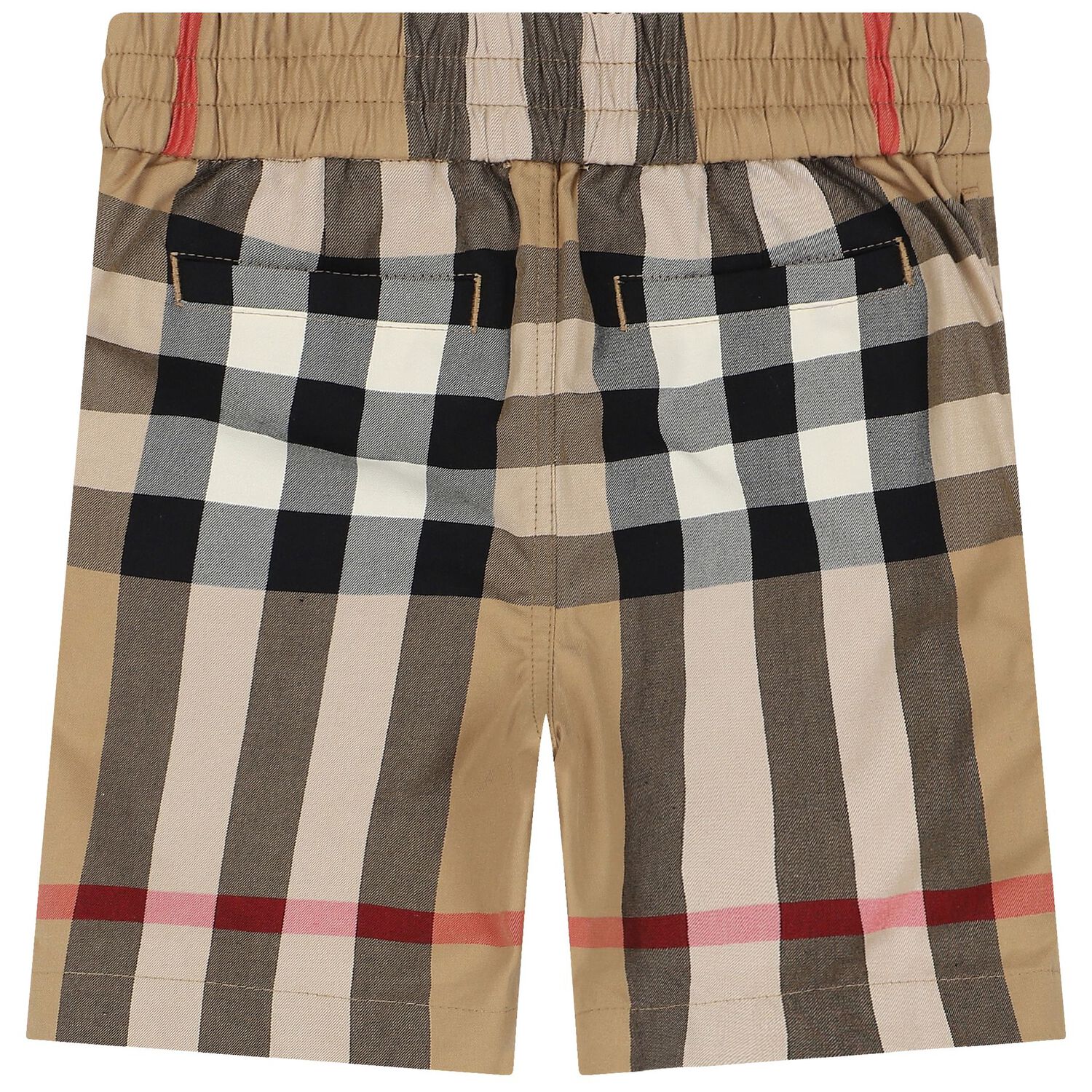 Baby Boys Beige Check Shorts, 1, hi-res