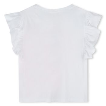 Girls White Heart T-Shirt