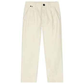 Boys Ivory Trousers