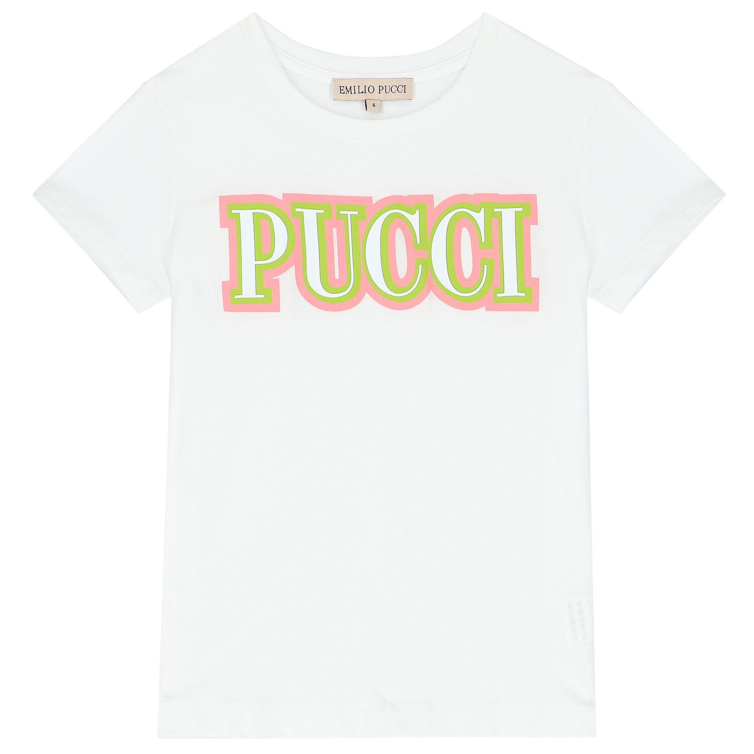 Girls White Logo T-Shirt, 1, hi-res