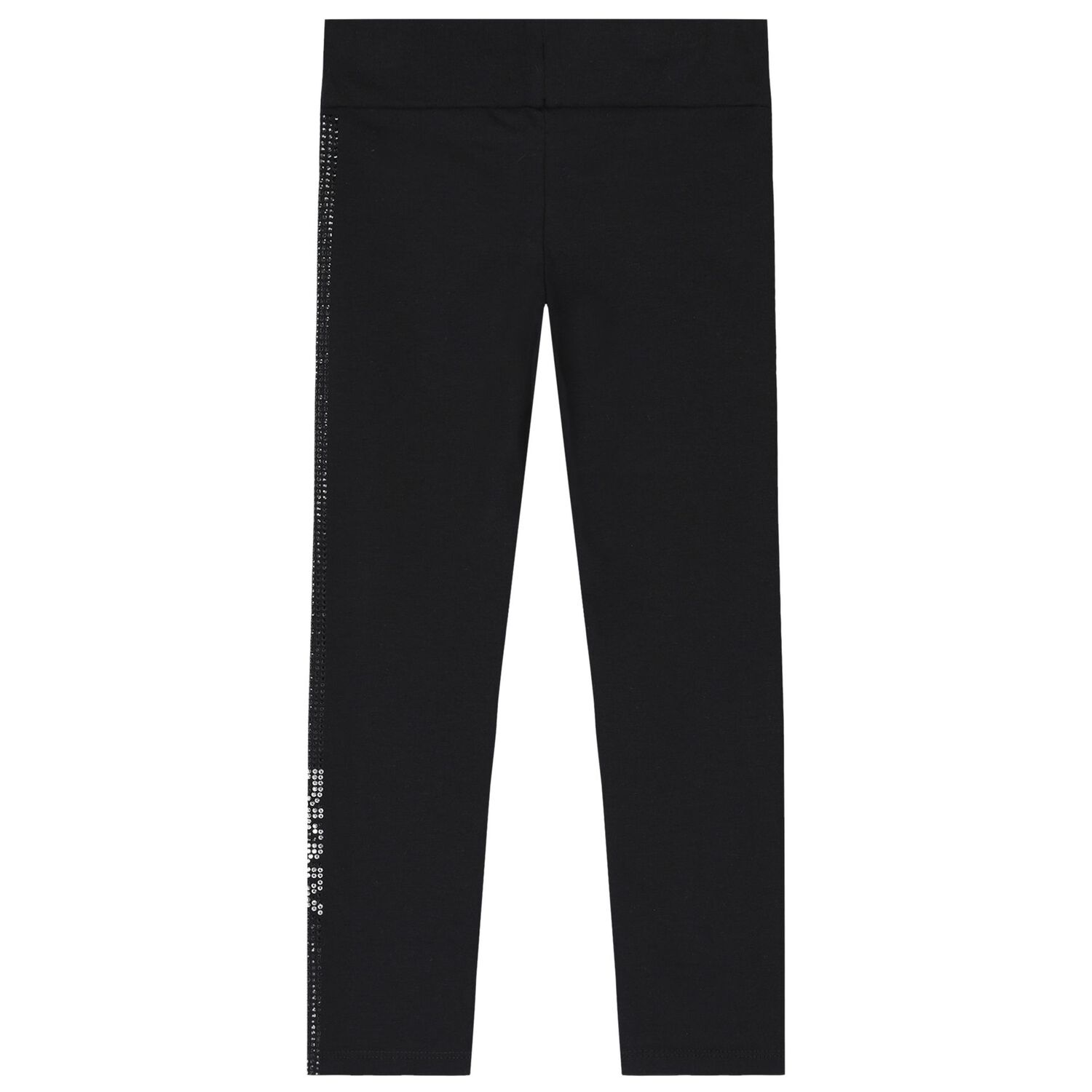 Girls Black Logo Leggings, 1, hi-res