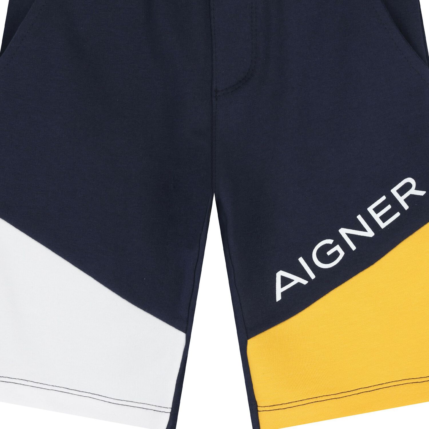 Younger Boys Navy Logo Shorts, 1, hi-res