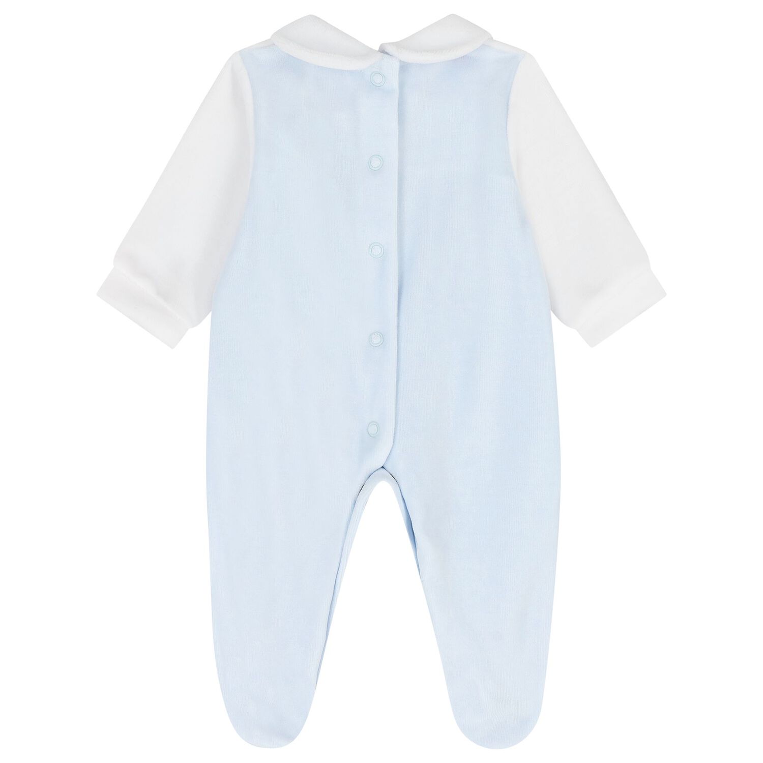 Baby Boys White & Blue Teddy Bear Babygrow Gift Set, 2, hi-res