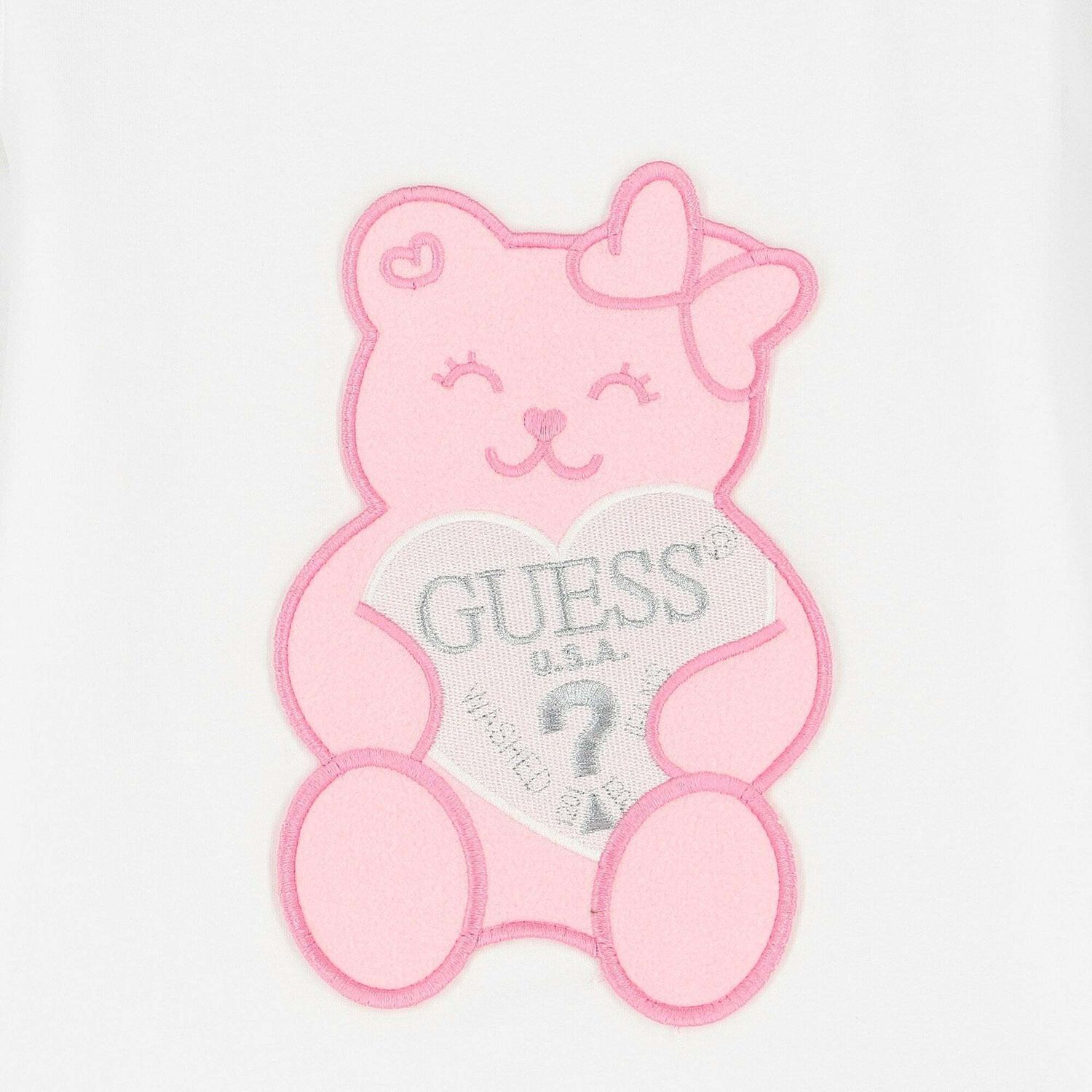 Girls White Logo Long Sleeve Top, 1, hi-res image number null