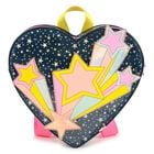 Girls Blue Sparkle Stars Backpack, 1, hi-res