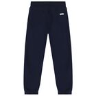 Boys Navy Blue Logo Joggers, 1, hi-res