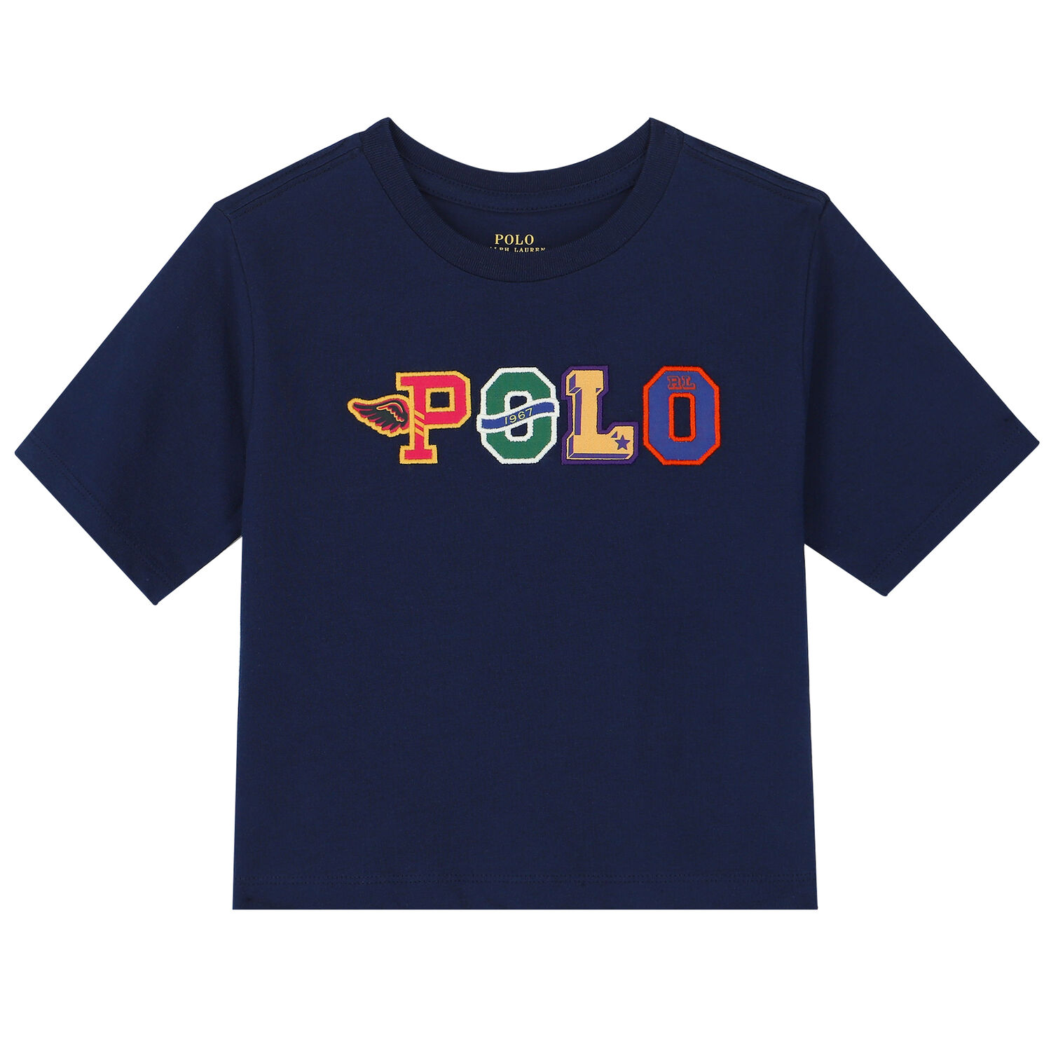 Girls Navy Logo T-Shirt, 2, hi-res image number null