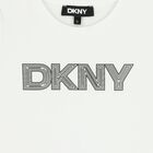 Girls White Logo T-Shirt, 2, hi-res