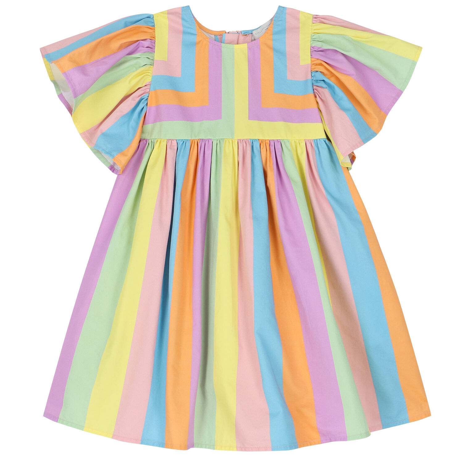 Girls Multi-Colored Striped Dress, 1, hi-res