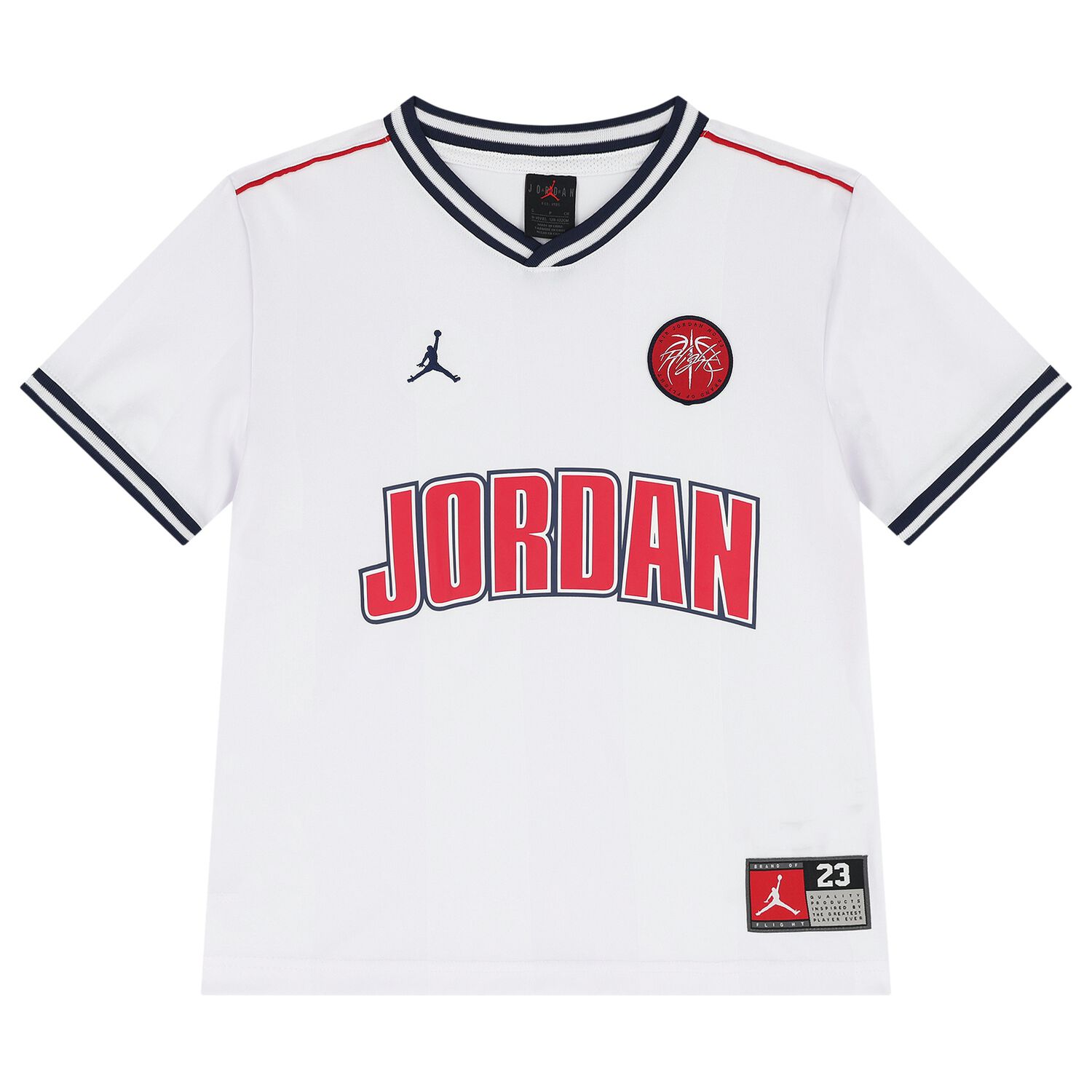 Boys White Jordan Logo T-Shirt, 1, hi-res
