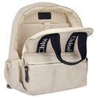 Girls Beige Logo Backpack, 1, hi-res