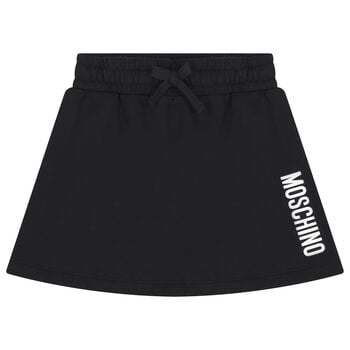 Girls Black Logo Skirt