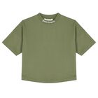 Boys Green Logo T-Shirt, 3, hi-res