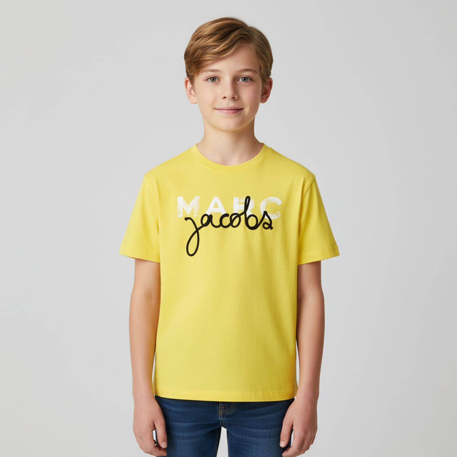 Boys Yellow Logo T-Shirt, 2, hi-res