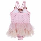 Girls Pink Embellished Swimsuit, 1, hi-res