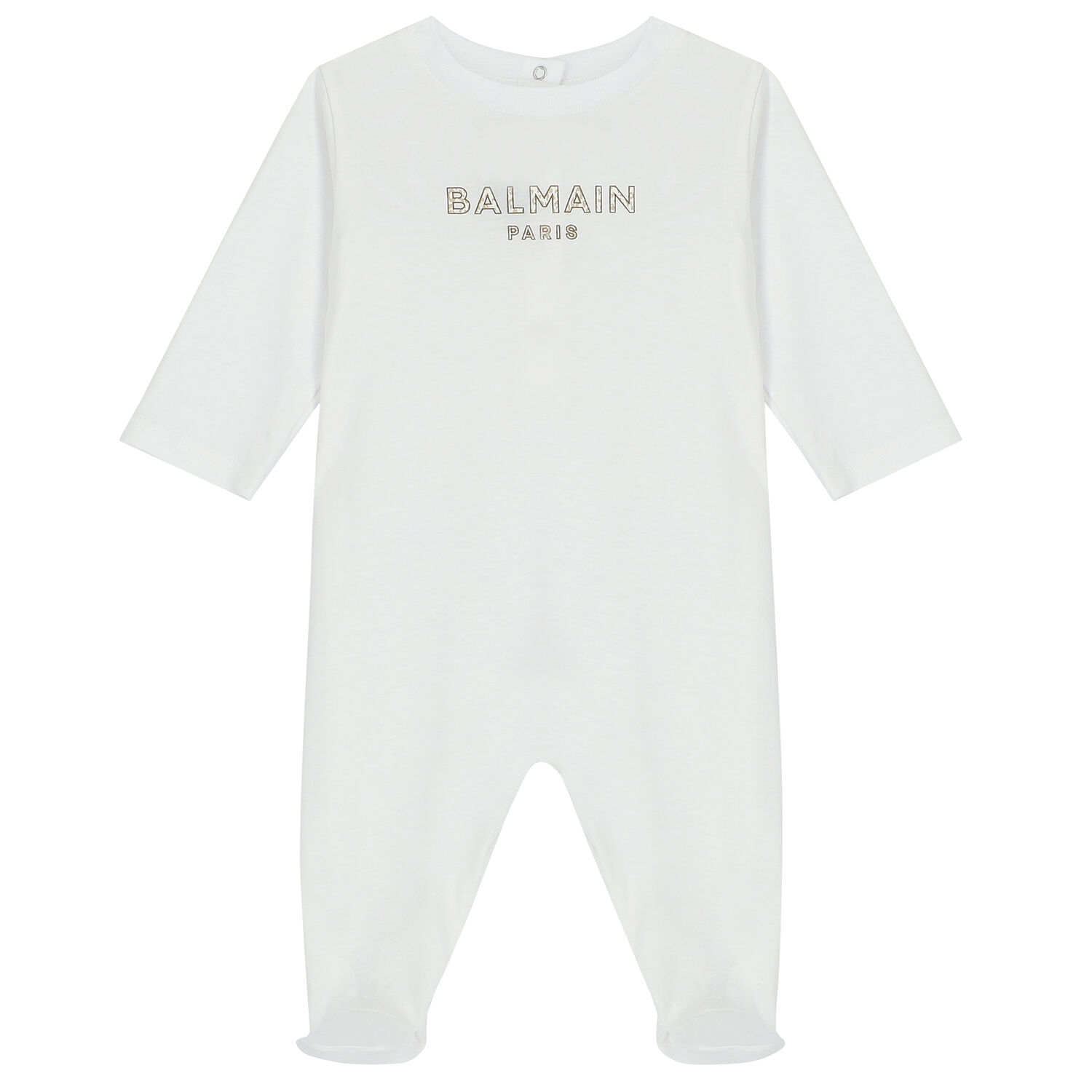White Logo Babygrow Set, 1, hi-res