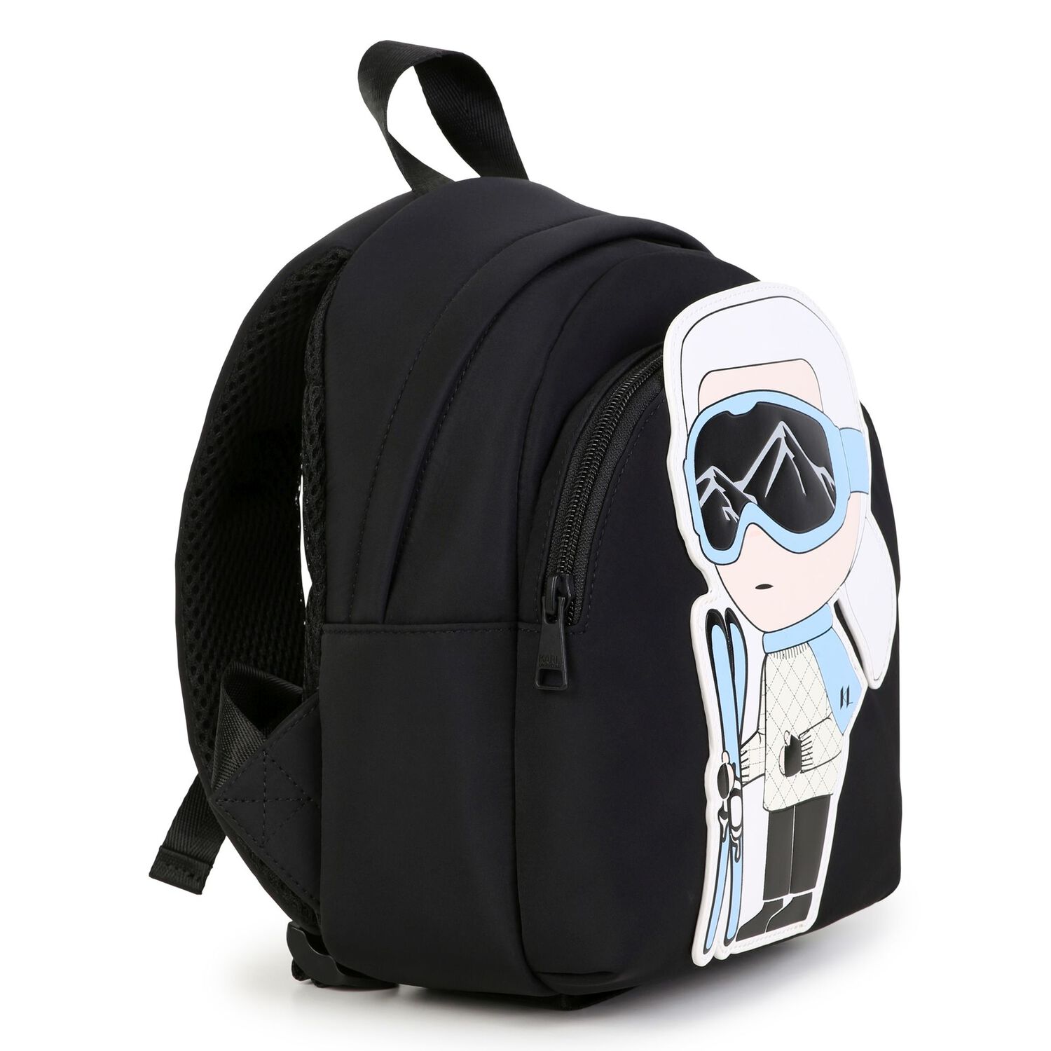 Boys Black Ikonik Karl Backpack ( 27cm ), 1, hi-res