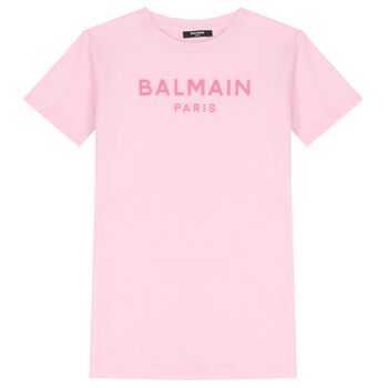 Girls Pink Logo Dress