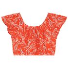 Girls Pink & Orange Ruffled Skirt Set, 1, hi-res