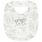 White & Grey Toile De Jouy Baby Bib, 2, hi-res