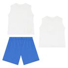 Baby Boys Blue Dino Cotton Shorts Sets ( 3 Piece Set ), 2, hi-res