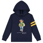 Boys Navy Blue Polo Bear Sweatshirt, 1, hi-res