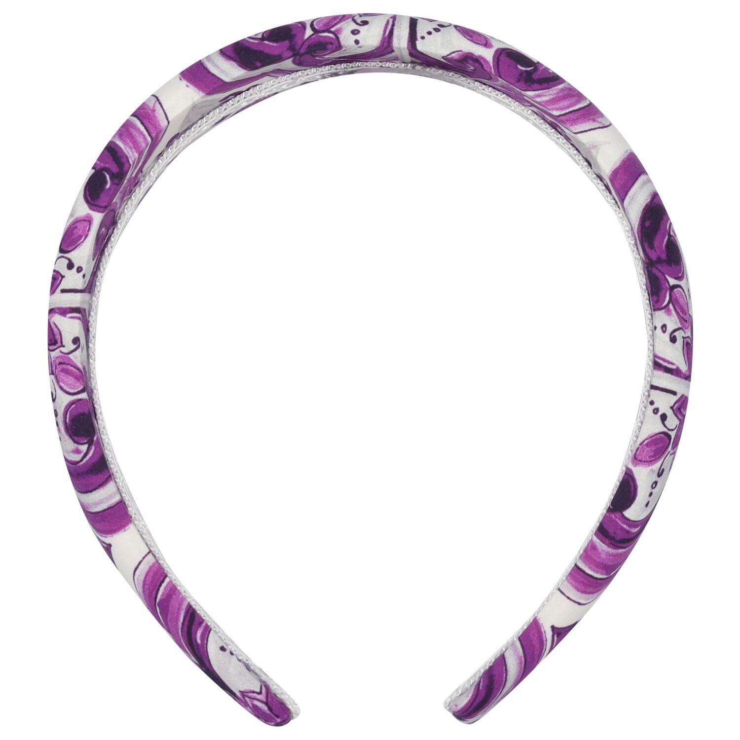 Girls White & Purple Majolica Headband, 1, hi-res image number null
