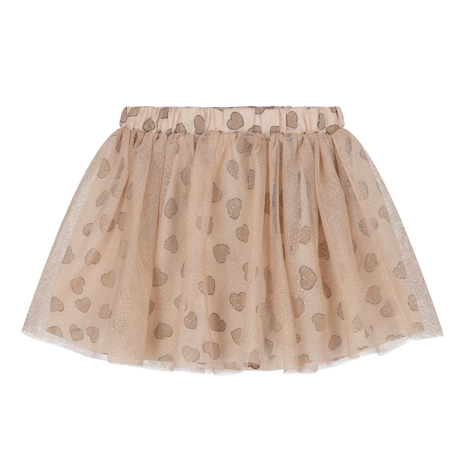 Baby White & Beige Tulle Skirt Set, 1, hi-res image number null